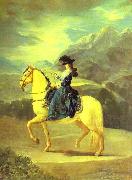 Francisco Jose de Goya Equestrian Portrait of Dona Maria Teresa Vallabriga oil on canvas
